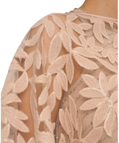 Embroidered Capelet Pale Blush $52.89 Tops