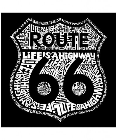 Women's T-Shirt with Route 66 Life Is A Highway Word Art Pink $18.89 Tops