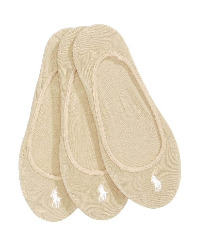 Women's 3 Pack Ultra-Low No- Show Sock Liners Tan/Beige $15.40 Socks