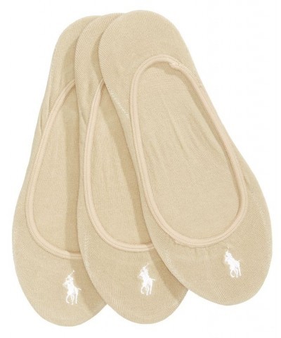 Women's 3 Pack Ultra-Low No- Show Sock Liners Tan/Beige $15.40 Socks