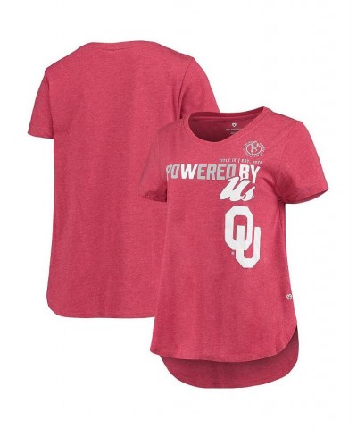 Women's Heathered Crimson Oklahoma Sooners PoWered By Title IX T-shirt Heathered Crimson $16.80 Tops