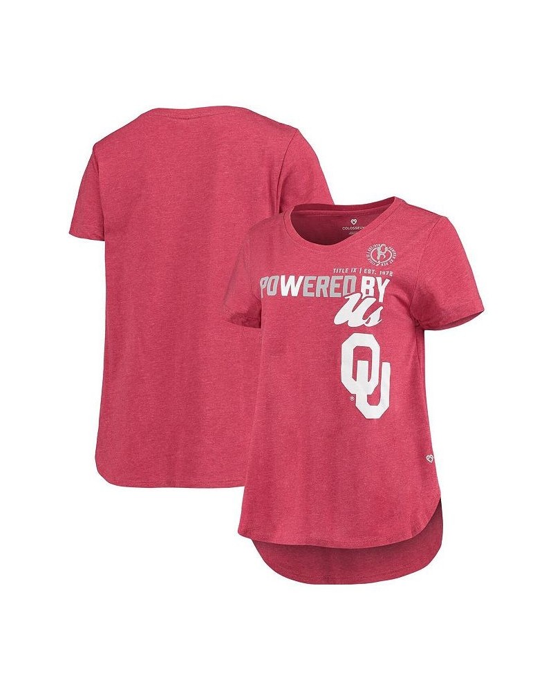 Women's Heathered Crimson Oklahoma Sooners PoWered By Title IX T-shirt Heathered Crimson $16.80 Tops