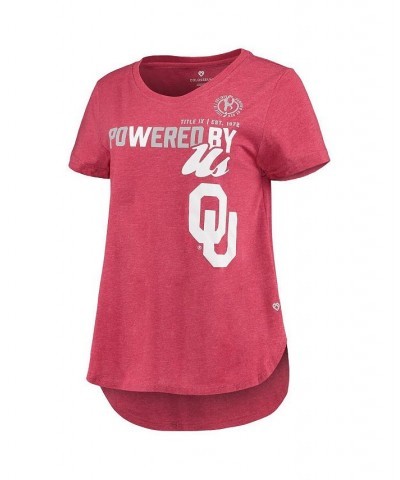 Women's Heathered Crimson Oklahoma Sooners PoWered By Title IX T-shirt Heathered Crimson $16.80 Tops