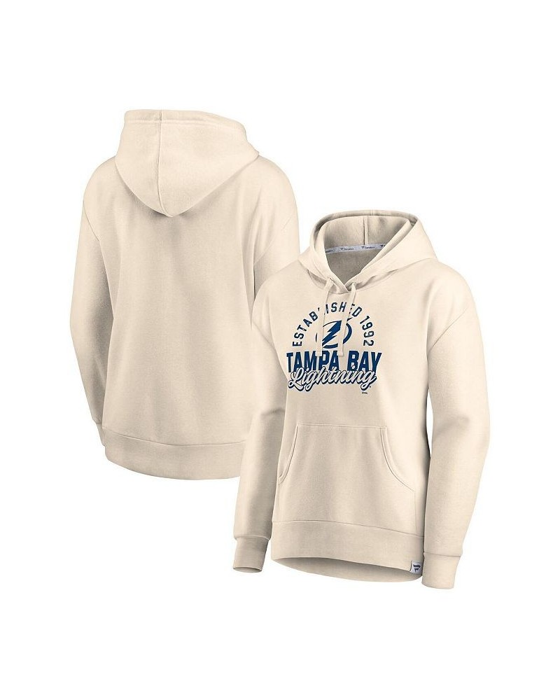 Women's Oatmeal Tampa Bay Lightning Carry the Puck Pullover Hoodie Sweatshirt Oatmeal $33.60 Sweatshirts