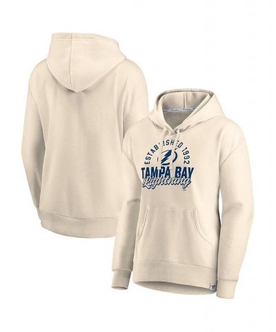 Women's Oatmeal Tampa Bay Lightning Carry the Puck Pullover Hoodie Sweatshirt Oatmeal $33.60 Sweatshirts