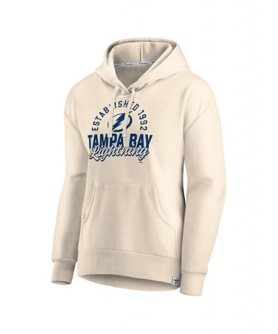 Women's Oatmeal Tampa Bay Lightning Carry the Puck Pullover Hoodie Sweatshirt Oatmeal $33.60 Sweatshirts