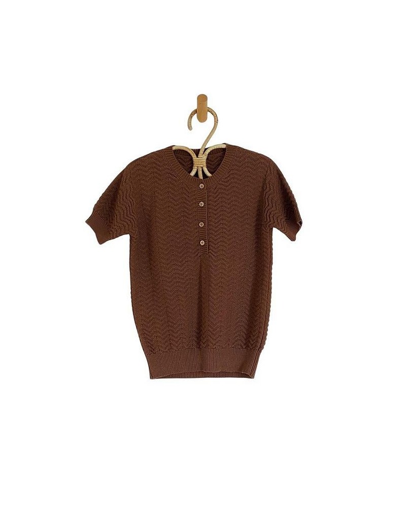 Women's Maternity Organic Cotton Etta Top Mocha $66.15 Tops