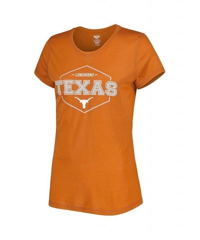 Women's Texas Orange White Texas Longhorns Badge T-shirt and Flannel Pants Sleep Set Orange, White $32.50 Pajama