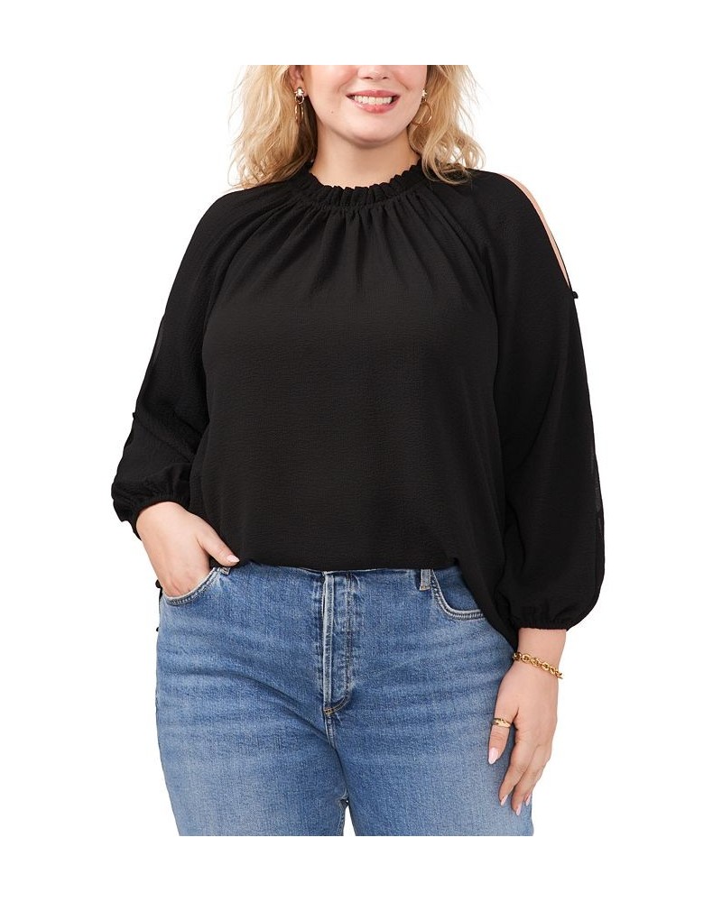 Plus Size Cold-Shoulder Top Gray $40.59 Tops