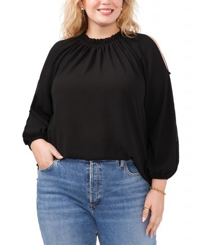 Plus Size Cold-Shoulder Top Gray $40.59 Tops