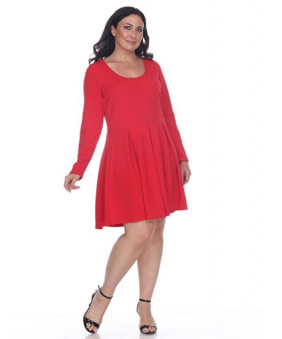 Women's Plus Size Jenara Dress Red $26.23 Dresses