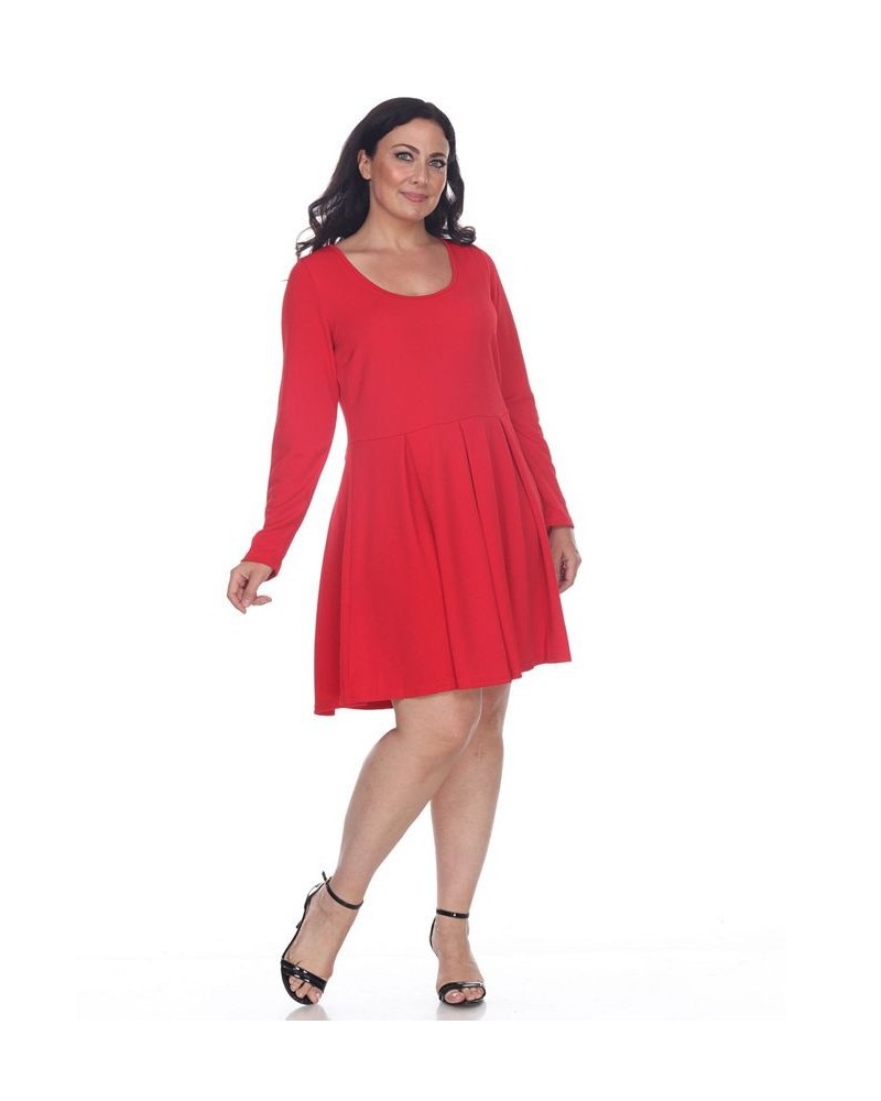 Women's Plus Size Jenara Dress Red $26.23 Dresses