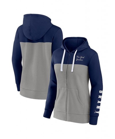 Women's Branded Navy Gray New York Yankees Take The Field Colorblocked Hoodie Full-Zip Jacket Navy, Gray $42.39 Jackets