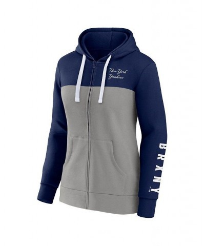 Women's Branded Navy Gray New York Yankees Take The Field Colorblocked Hoodie Full-Zip Jacket Navy, Gray $42.39 Jackets