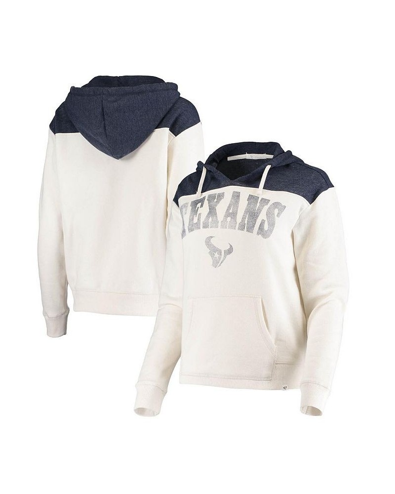 Women's '47 Cream Houston Texans Fade Thru Emerson Colorblock Pullover Hoodie $27.95 Sweatshirts