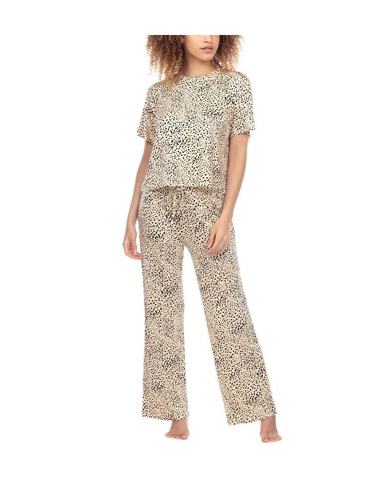 Women's All American Printed Loungewear Set Red $31.90 Sleepwear