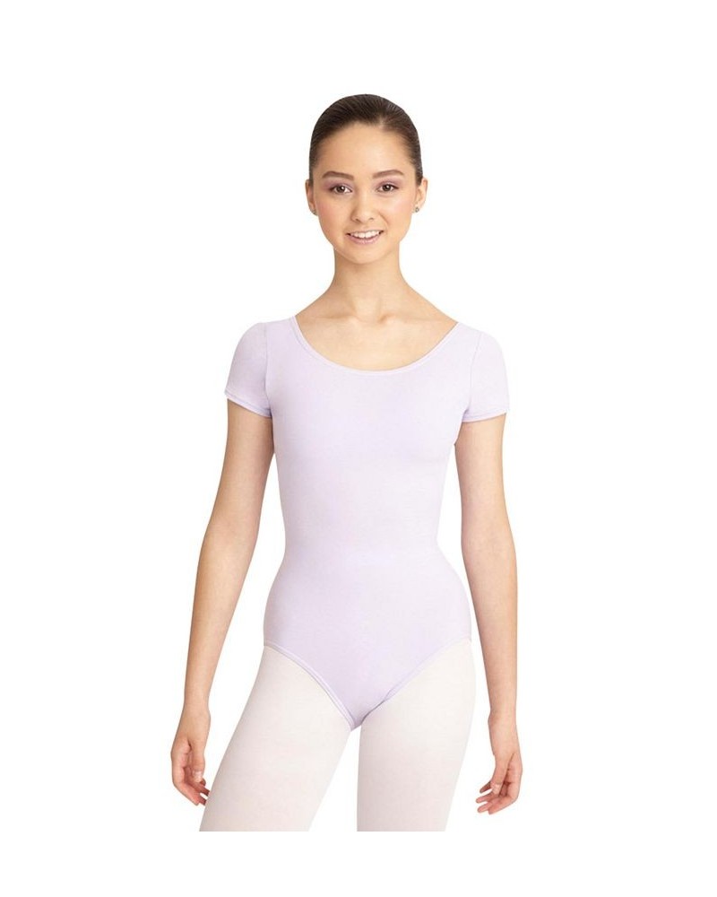 Short Sleeve Leotard Purple $19.32 Tops