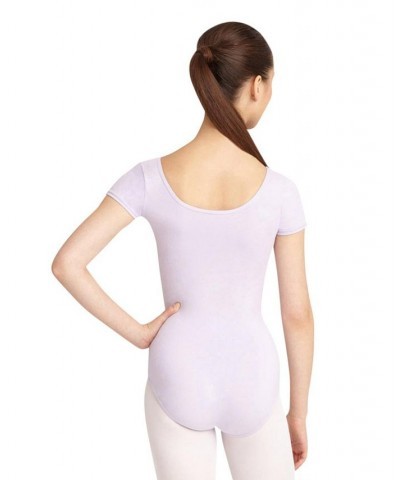 Short Sleeve Leotard Purple $19.32 Tops