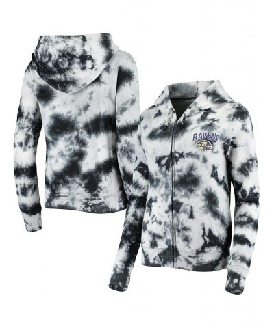 Women's Black Baltimore Ravens Tie Dye Fleece Full-Zip Hoodie Black $36.00 Sweatshirts