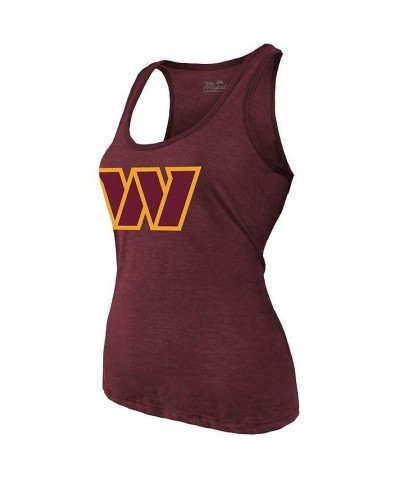 Women's Threads Terry McLaurin Burgundy Washington Commanders Player Name & Number Tri-Blend Tank Top Burgundy $29.15 Tops