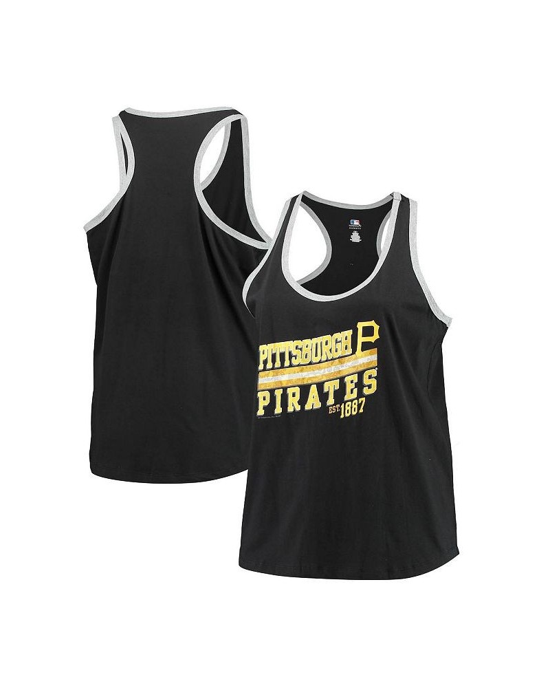 Women's Black Pittsburgh Pirates Plus Size Believe In Greatness Tank Top Black $17.60 Tops