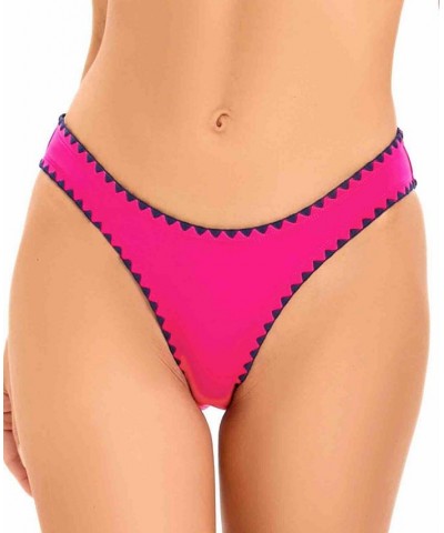 Women's Shell-Stitch Hipster Swim Bottoms Pink $35.52 Swimsuits
