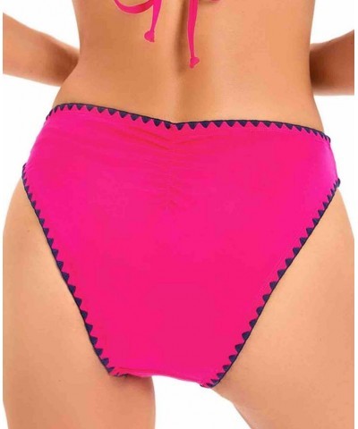 Women's Shell-Stitch Hipster Swim Bottoms Pink $35.52 Swimsuits