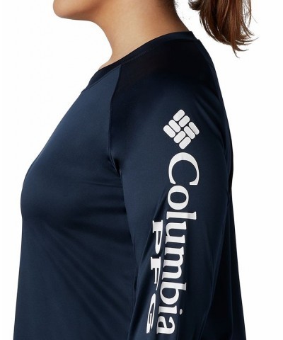 Plus Size PFG Tidal Tee II Omni-Shade T-Shirt Collegiate Navy $24.00 Tops