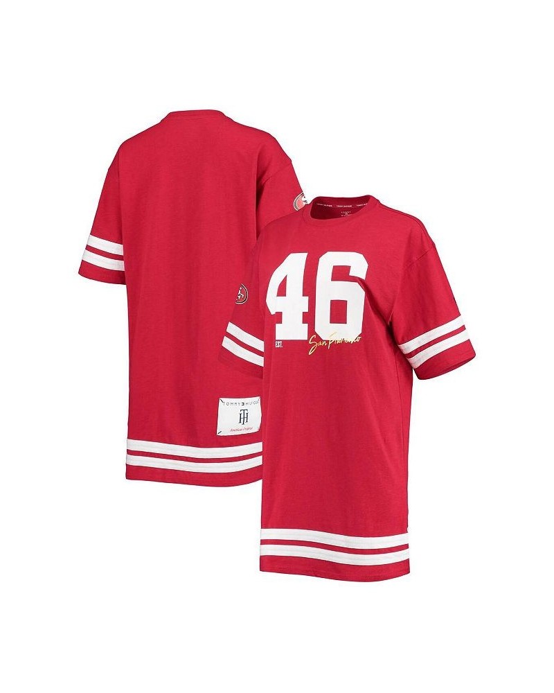 Women's Scarlet San Francisco 49ers Clair Half-Sleeve Dress Scarlet $28.70 Dresses