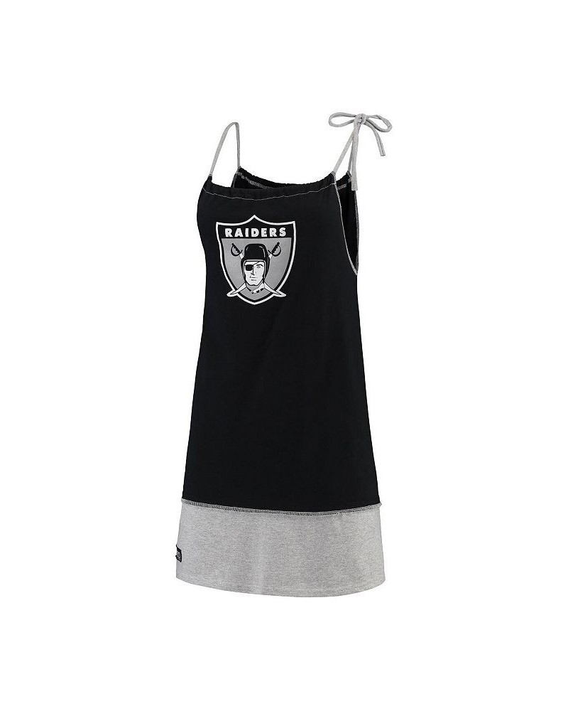 Women's Black Las Vegas Raiders Vintage-Like Tank Dress Black $35.39 Dresses