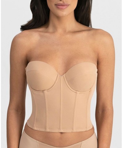 Brie Backless Strapless Bra 6380 Brown $37.00 Bras