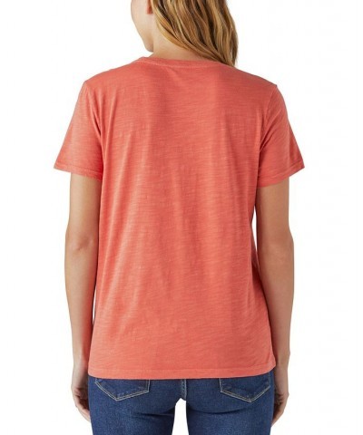 Women's Cotton Hungover For The Holidays Tee Aurora Red $19.58 Tops