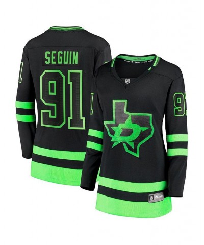 Women's Branded Tyler Seguin Black Dallas Stars 2020/21 Alternate Premier Breakaway Player Jersey Black $59.40 Jersey