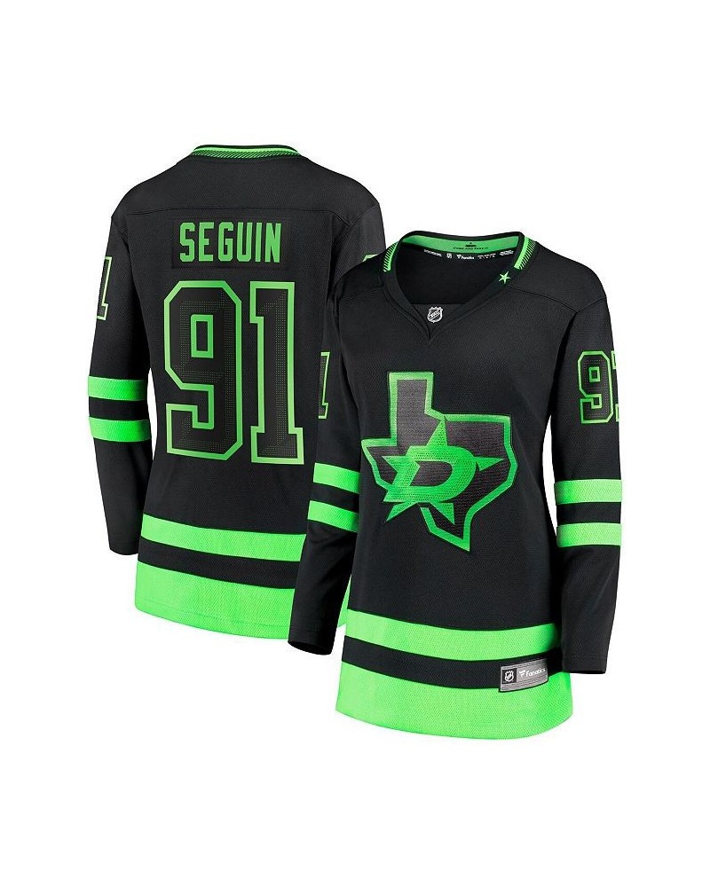 Women's Branded Tyler Seguin Black Dallas Stars 2020/21 Alternate Premier Breakaway Player Jersey Black $59.40 Jersey