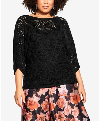 Trendy Plus Size Mila Jumper Sweater Black $36.49 Sweaters