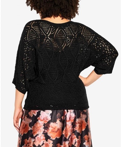 Trendy Plus Size Mila Jumper Sweater Black $36.49 Sweaters