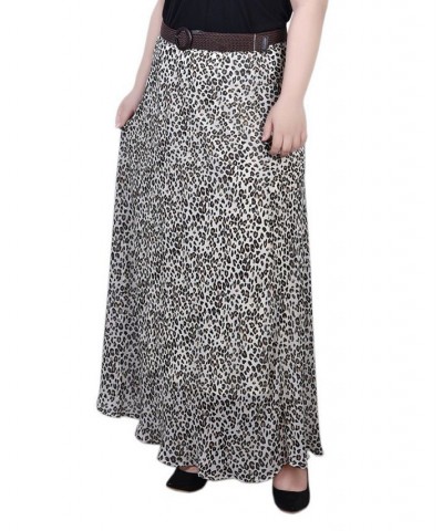Plus Size Chiffon Maxi Skirt Animal $17.04 Skirts