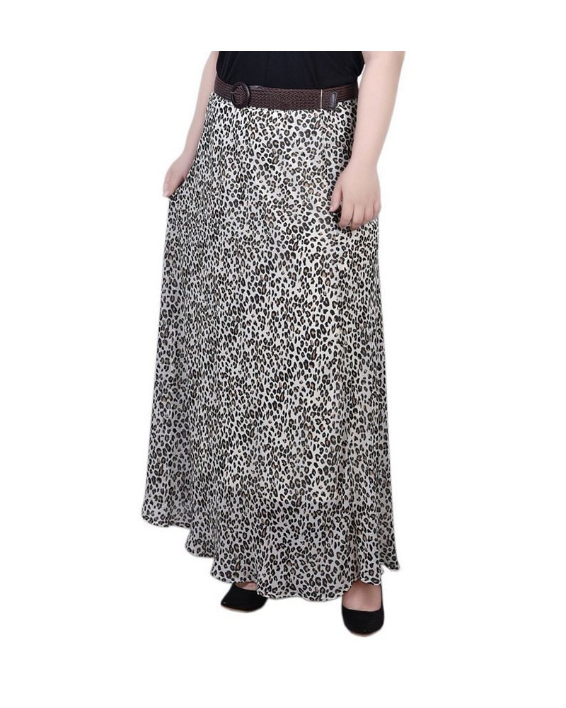 Plus Size Chiffon Maxi Skirt Animal $17.04 Skirts