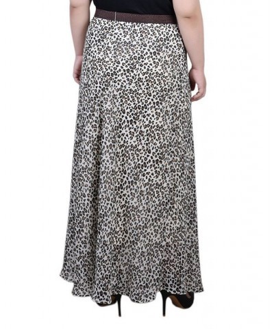 Plus Size Chiffon Maxi Skirt Animal $17.04 Skirts