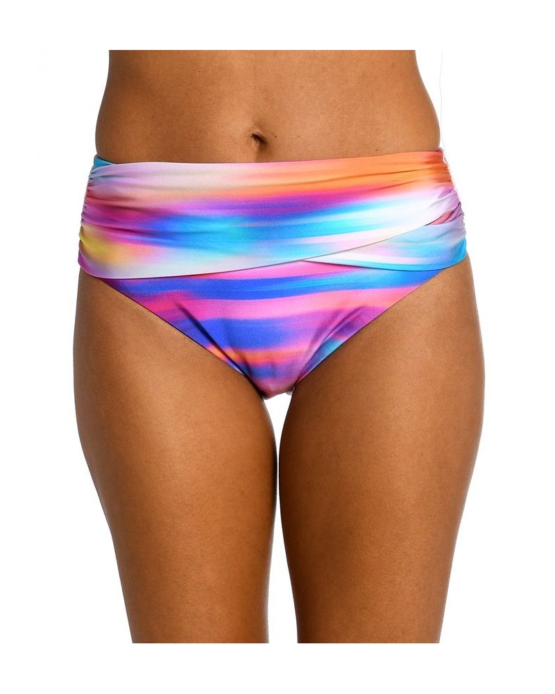 Women's Sunset Mid-Waist Bikini Bottoms Stripe / Multi $35.88 Swimsuits