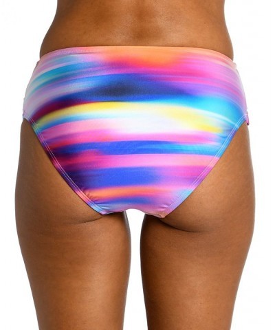 Women's Sunset Mid-Waist Bikini Bottoms Stripe / Multi $35.88 Swimsuits