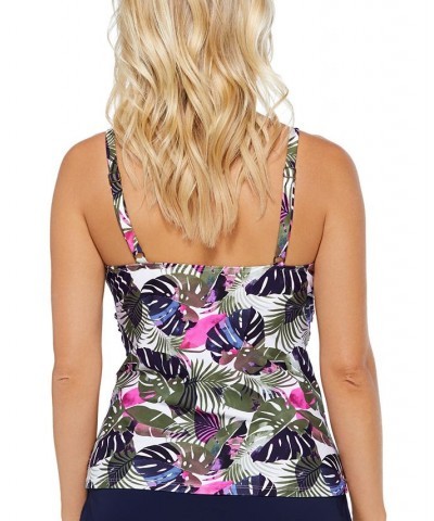 Gemini Printed Ruched Sweetheart-Neck Tankini Hawaii Palm Multi $27.49 Swimsuits