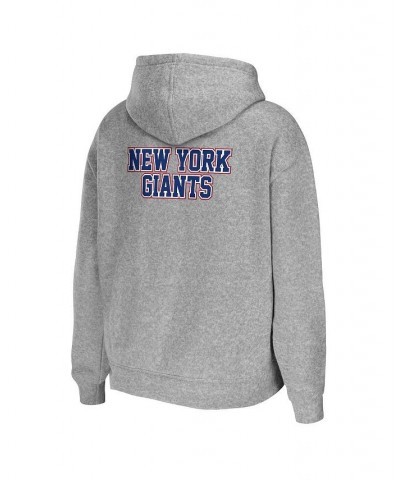 Women's Heathered Gray New York Giants Team Full-Zip Hoodie Heathered Gray $50.99 Sweatshirts