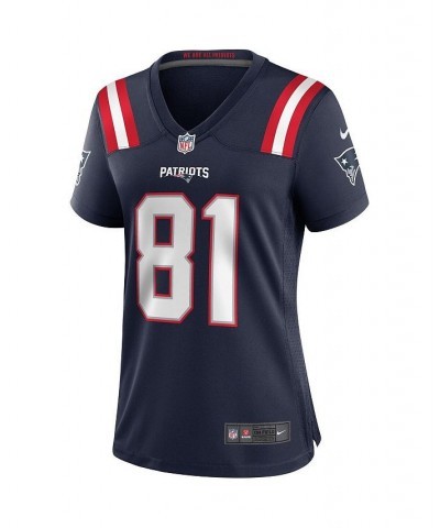 Women's Randy Moss Navy New England Patriots Game Retired Player Jersey Navy $67.20 Jersey