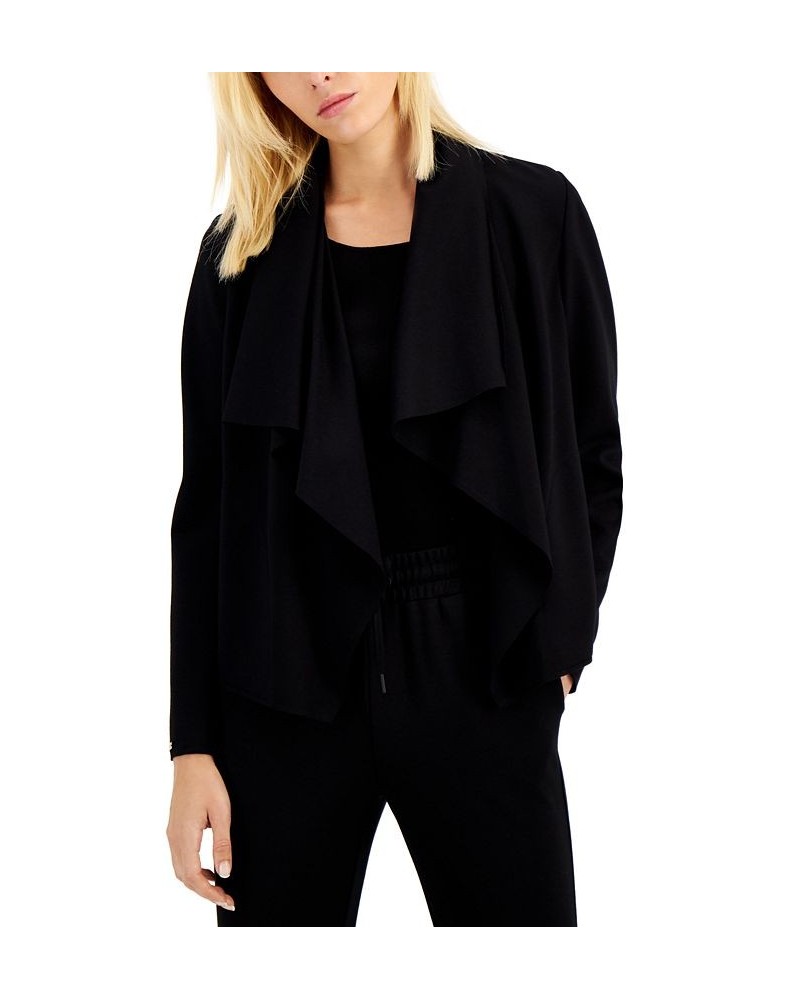 Serenity Drape-Front Jacket Anne Black $23.92 Jackets