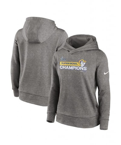 Women's Heather Charcoal Los Angeles Rams Super Bowl LVI Champions Pullover Hoodie Heathered Charcoal $46.79 Sweatshirts