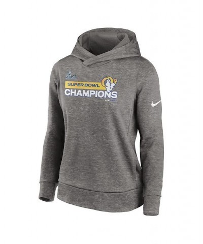 Women's Heather Charcoal Los Angeles Rams Super Bowl LVI Champions Pullover Hoodie Heathered Charcoal $46.79 Sweatshirts