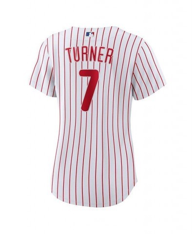 Women's Trea Turner White Philadelphia Phillies Home Replica Player Jersey White $69.60 Jersey