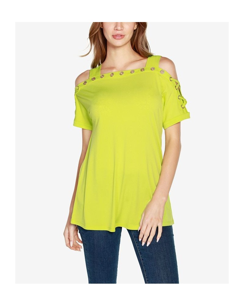 Women's Cold-Shoulder Top Key Lime $17.84 Tops