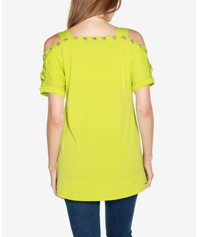 Women's Cold-Shoulder Top Key Lime $17.84 Tops